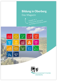 Cover des Magazins "Bildung in Oberberg" mit einem Bild zu BNE (Cover: OBK)